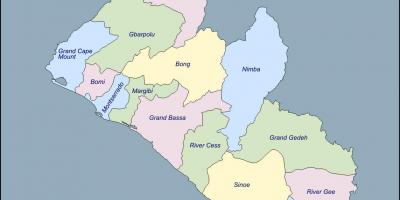 რუკა ლიბერიის ქვეყნების